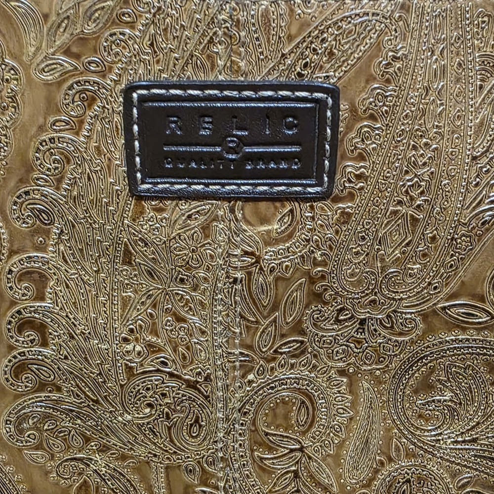 Relic By Fossil Leather Embossed Crossbody